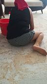 My Stepmother, Who Wears a Hijab and Has a Foot Fetish, Cleans the